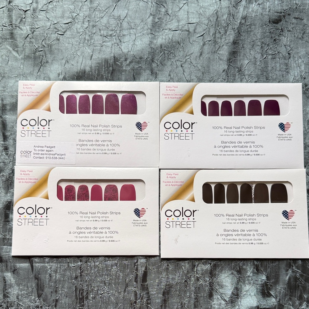 Lot of 4 Color Street Nail Polish Strips